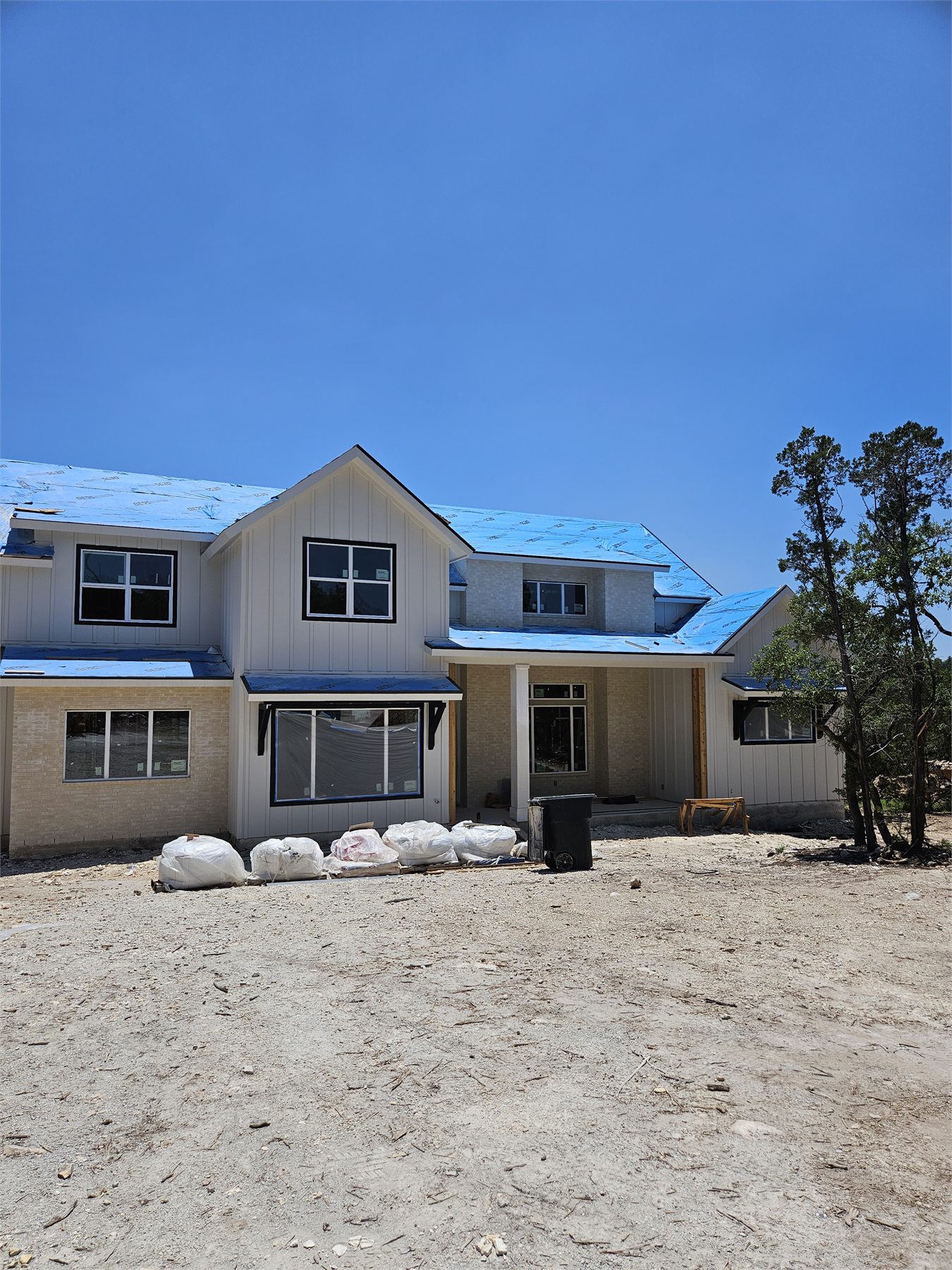 Beginning stage of a residential metal-roof project
